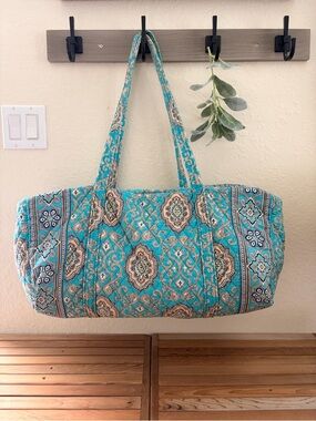Vera Bradley Weekender Duffel, Carry On Travel Bag Turquoise, Overnight Gym Bag